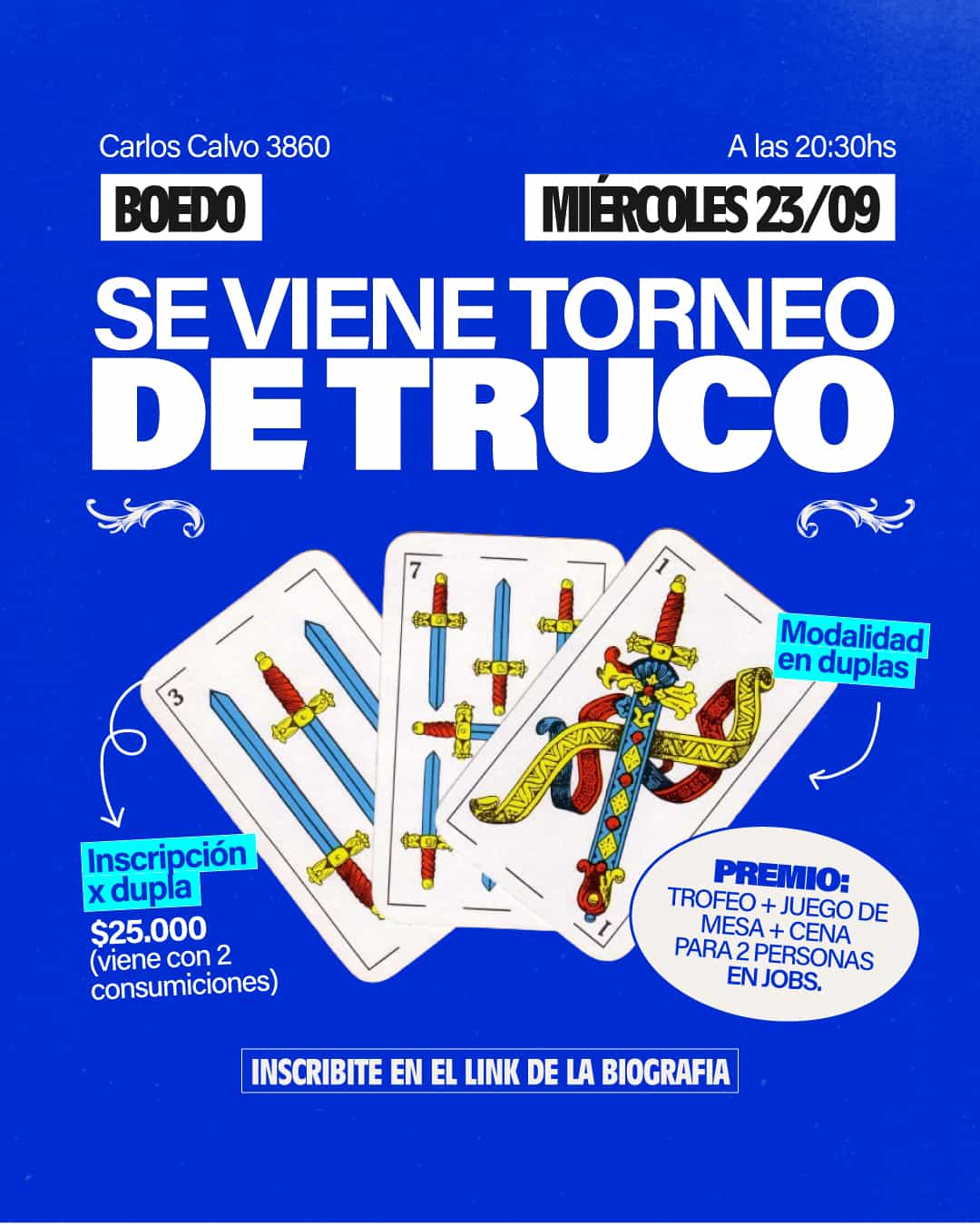 TORNEO DE TRUCO en Jobs Boedo