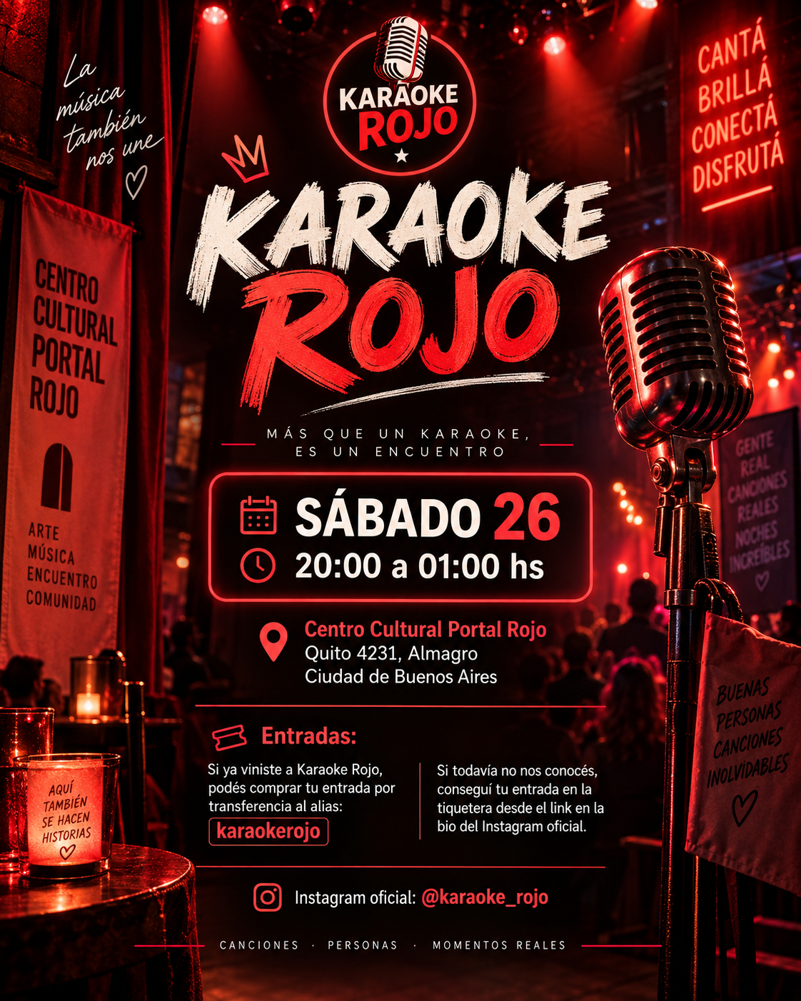 Karaoke Rojo, Sab 26 de Septiembre de 2026