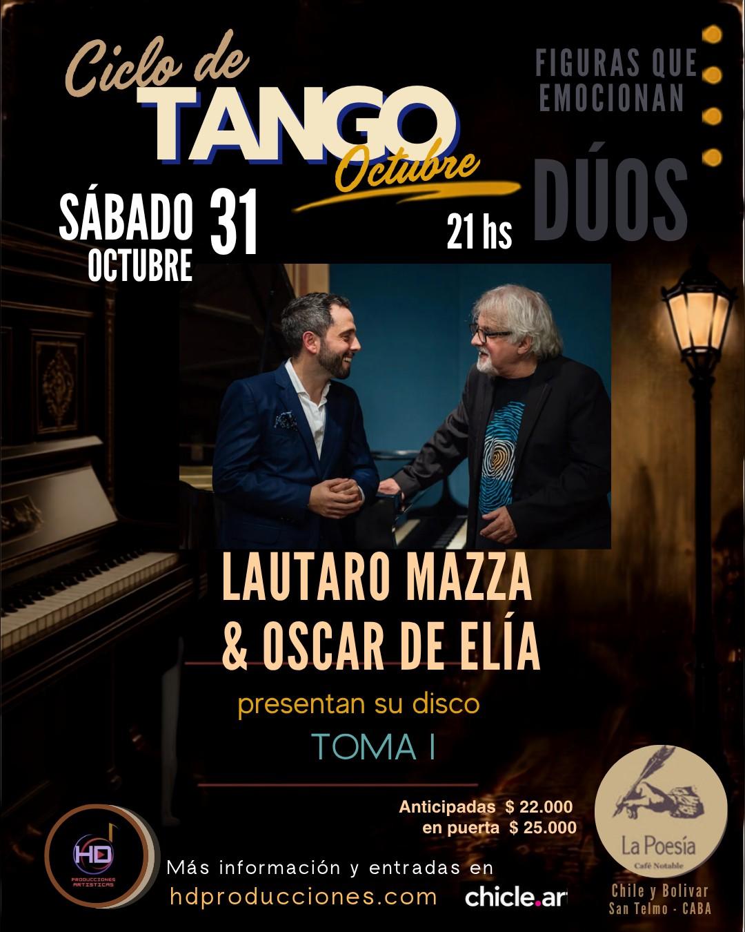 LAUTARO MAZZA Y OSCAR DELÍA en Café La Poesía