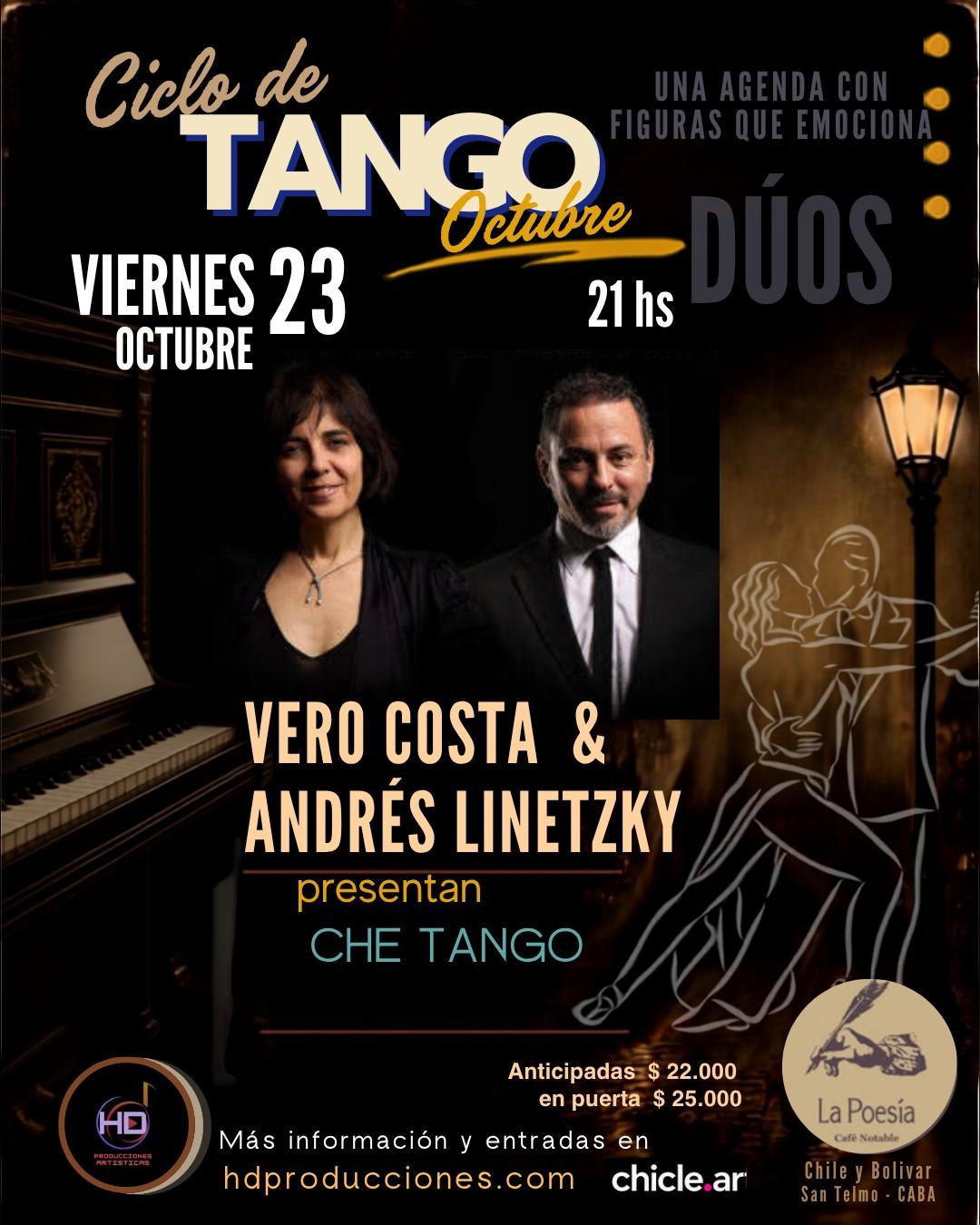 VERO COSTA & ANDRES LINETZKY en Café La Poesía