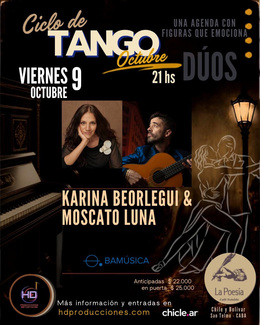 Karina Beorlegui & Moscato Luna  en Café La Poesía