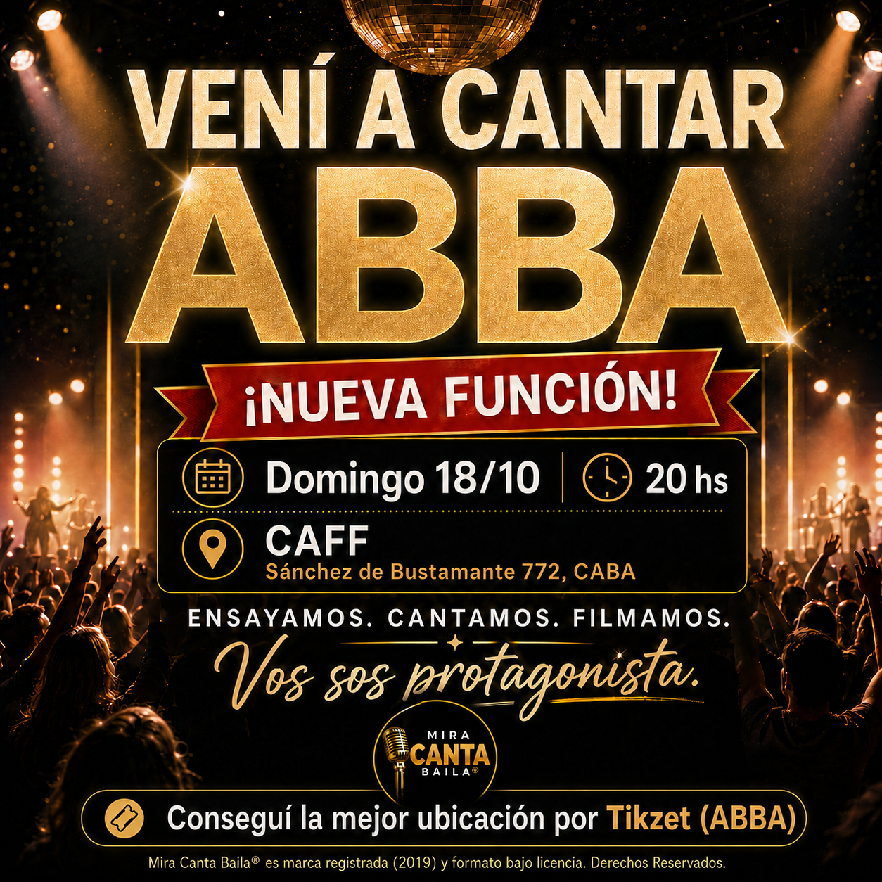 VENÍ A CANTAR ABBA! CABA