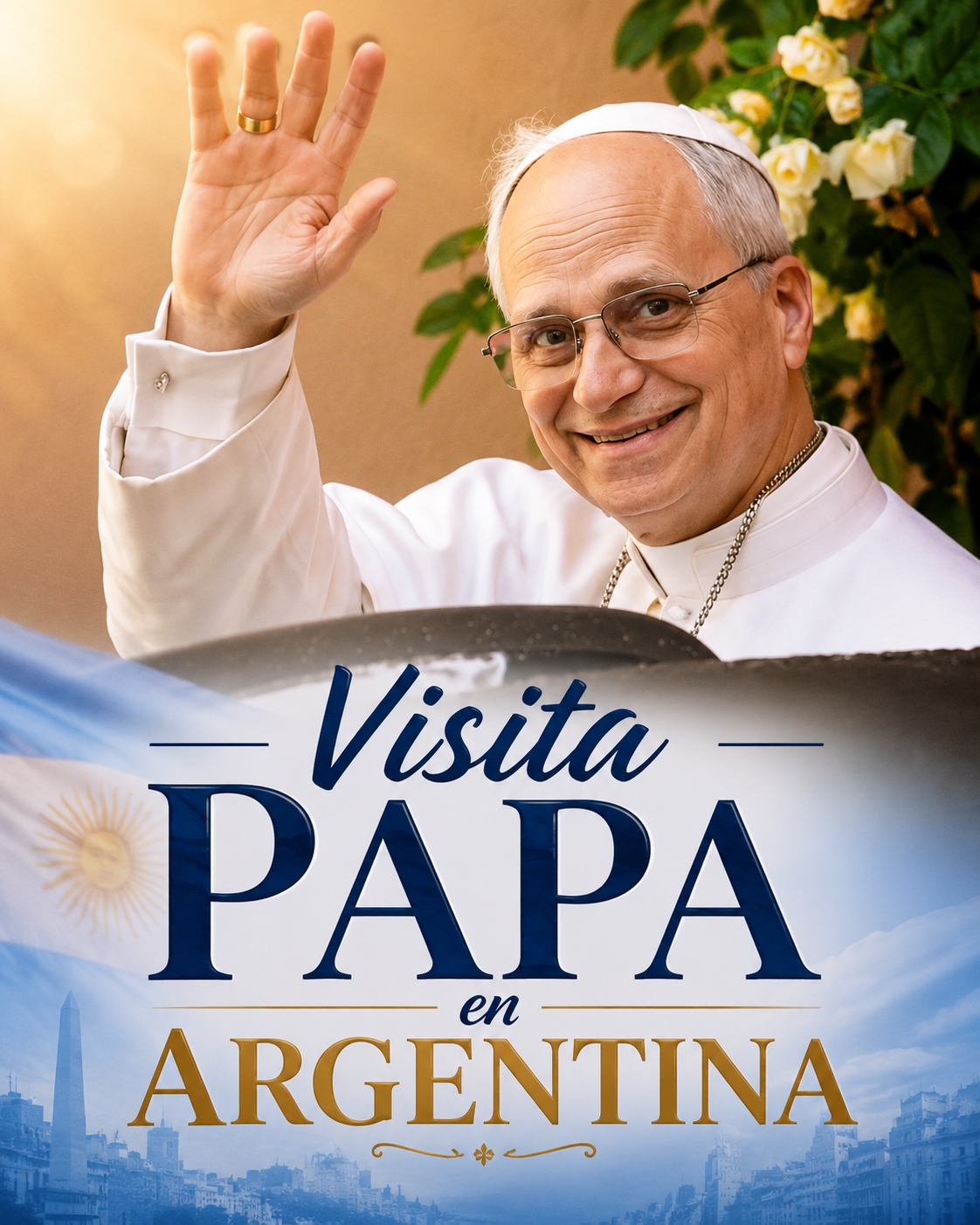 Traslado a misa Papa León XIV en CABA